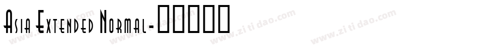 Asia Extended Normal字体转换